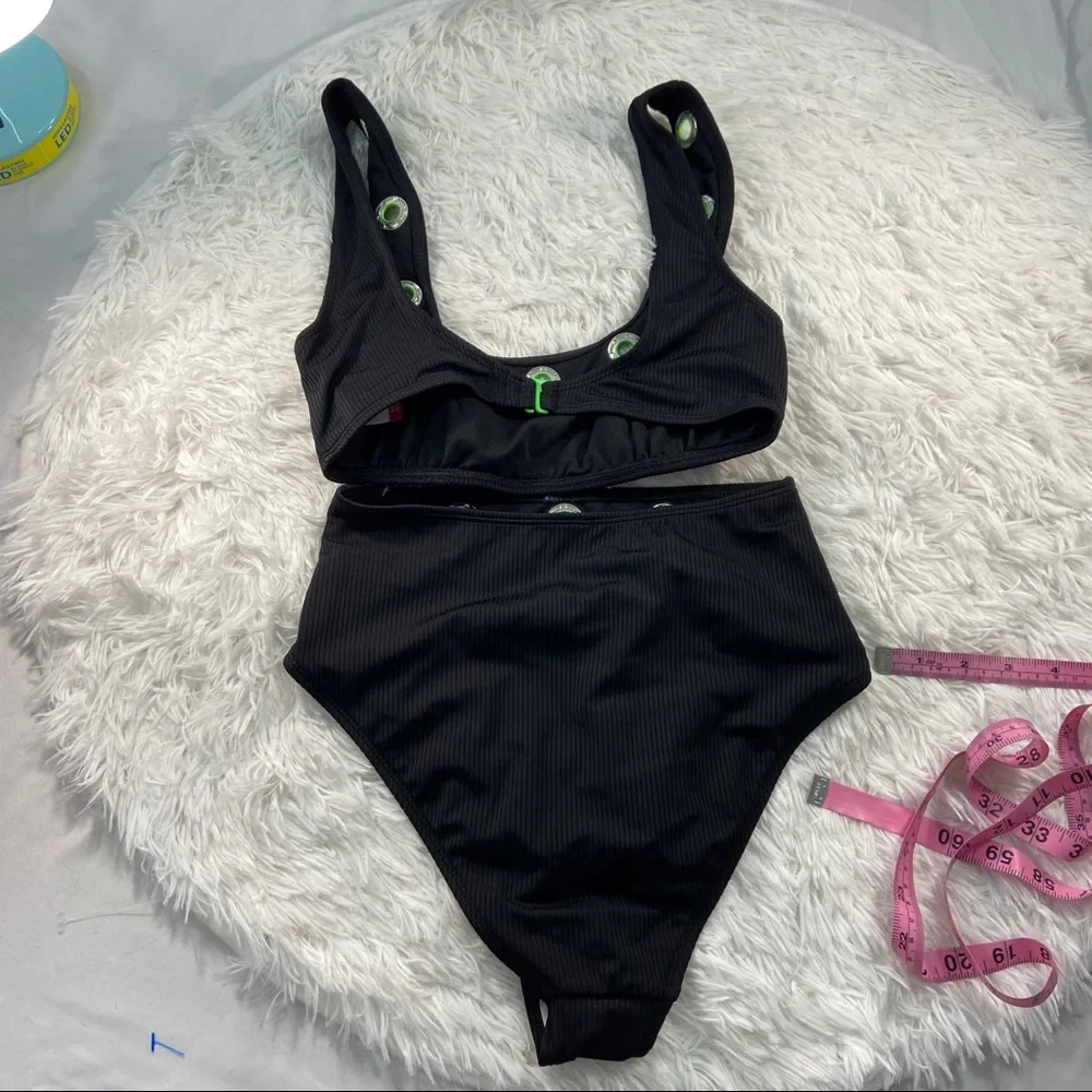 ✨ No Boundaries High Waisted Bikini Set – Edgy & Trendy! ✨